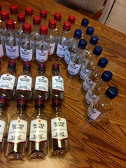 48 Sutter Home Wine 187 ML Empty Plastic Bottles & Lids- Great for Crafts