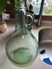 Almaden Green Wine Jug Decanter Handle 4 Liters