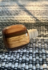 Vintage Italian Chianti Wine Bottle with Toscano Twist Neck & Wood Stopper