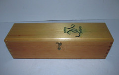 Van Roekel Vineyards California Winery Wine Bottle Wood Box Hinged Case