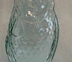 Vtg Empty Italian Fish Shaped Wine Bottle 13&Prime; Pescevino Glass Beach Nautical