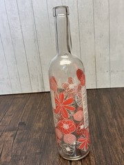 Le Rose Decorative Wine Bottle Pink Floral Glass Stopper French Without Top