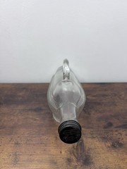 London Winery Horizontal Glass Wine Bottle & Screw Cap Handle Empty VTG