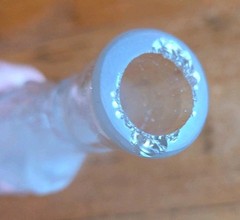 Vtg Jeanne D Arc Glass Hand Made Water/ Wine / Spirit Bottle Depose France