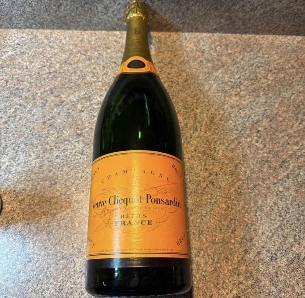 RARE DISPLAY LARGE Veuve Clicquot Champagne Empty Wine Bottle CORKED 19”