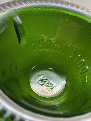 Emerald Green J Vinery Cuvee 12” Empty Wine Bottle, 750 ml, Inverted Base, EUC