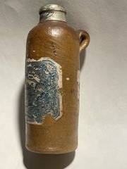 Antique Marie Brizard & Roger French Wine Miniature Stone wear Bottle With Lable