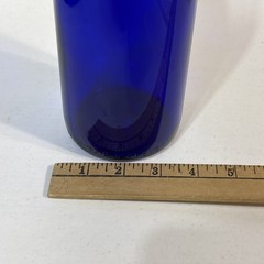 19&Prime; Tall Cobalt Blue Glass Bottle 1.5L Long Neck Wine Liquor Bottle EUC Unique