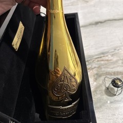 Armand De Brignac Ace of Spades Gold EMPTY Bottle With Case & Protective Case