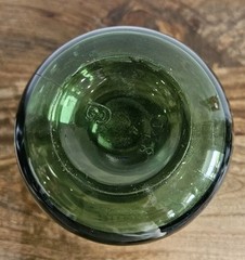 Unique Wine Bottle Green Smooth Hourglass Shaped Rose Bela 8&Prime;