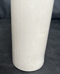 Vintage 10 3/4” Tall Off White Crock Bottle Unmarked