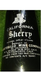 Vintage / California Sherry Wine Bottle / Montebello Wine Company /Emerald Green