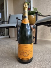 1972 RARE DISPLAY LARGE Veuve Clicquot Champagne Empty 20” SEALED Anniversary