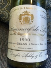 Châteauneuf Du Pape Wine bottle ( Empty ) 1990