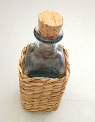 Vintage Wicker Wrapped Bottle EMPTY 500 ML