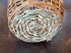 Vintage Wine Bottle Wrapped In Wicker 1 Gallon Green Glass Marbella Collectible