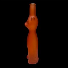 13” Tall Moselland Riesling Wine RED HAPPY CAT COLLECTIBLE EMPTY BOTTLE
