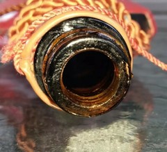 Vintage Viva Red Wine Leather Table Bottle Flask Canteen Made in Spain Rare HTF