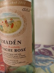 Vtg Almaden Grenache Rose Empty Wine Bottle w/ Cork-Almaden Vineyards-Branded