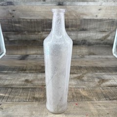 Vintage Frosted HU Heinz Co Wine Bottle Glass