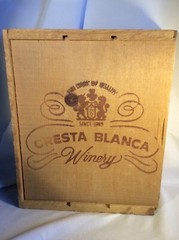 Vintage Cresta Blanca Winery Wine Crate / Beautiful 3 Bottle Handmade Case