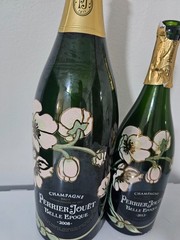 2 PERRIER JOUET BELLE EPOQUE EMPTY BOTTLE 3lt &1.5 lt 2008 jeroboam & MAGNUM