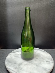 Vtg Collectible Perrier Jouet Fleur de Champagne Painted Bottle Empty No Label