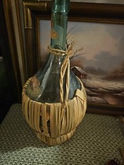 RARE Vintage 1961 Pellegro Suali CHIANTI Rattan Wrap (Empty)