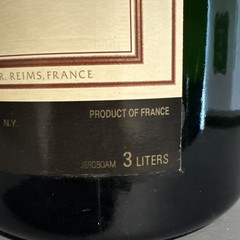 Taittinger Reims 3 Liter Empty Champagne Prop/Decor Bottle