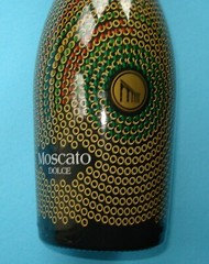 Pizzolato Moscato Dolce EMPTY Bottle Artful Plastic Sleeve Label Made in Italy