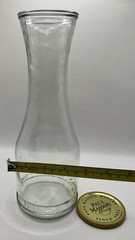 Vintage Paul Masson Glass Wine Water Carafe, Embossed Bottom Letters, 10.5&Prime; Tall