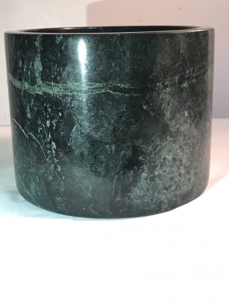 Heavy Green Marble Wine Bottle Chiller Cooler 3×4” Inch Stone Collectible