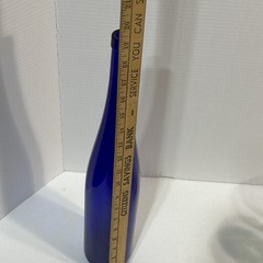 19&Prime; Tall Cobalt Blue Glass Bottle 1.5L Long Neck Wine Liquor Bottle EUC Unique