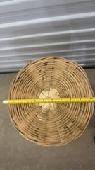Large Vintage Rattan Wicker Vase Pitcher 24” Tall And 10” Wide