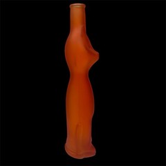 13” Tall Moselland Riesling Wine RED HAPPY CAT COLLECTIBLE EMPTY BOTTLE