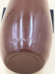 Vintage JM Da Fonseca Lisboa Empty Wine Bottle Portugal Rust Brown 7 in