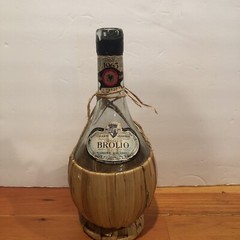 Chanti Costello Di Brolio Wine Bottle Italy Wicker Bottom Rare 1965 Italian