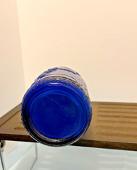 Vintage Cobalt Blue Glass Wine Bottle