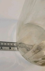 Antique Ball Wine 1920s Art Deco Style Two Fingered Handle Glass 1 Gallon Grapes