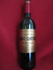 2002 Chateau Brane – Cantenac empty wine bottle with cork