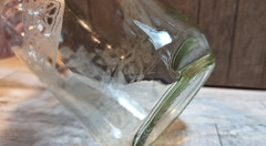 Vintage 1990 Floral Etched Norman Kosarin Carafe Paul Masson Vineyards Daffodil