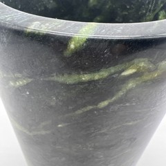 Green Veined Marble Utensil Holder Vessel Wine Bottle Chiller @ 4+ LB Taiwan VTG