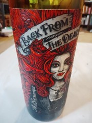 Empty 2019 Back From The Dead Dark Red Blend Wine Bottle