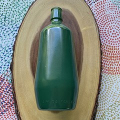 J.M. Da Fonseca Vintage Green Painted Wine Glass From Azeitao, Portugal No Chips
