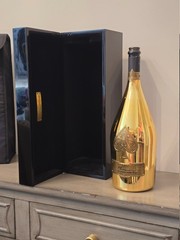 EMPTY ACE OF SPADES GOLD (ARMAND DE BRIGNAC) 1.5 L MAGNUM BOTTLE W/ CASE + COVER