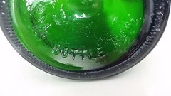 Vintage 1967 Huge 18&Prime;x 5&Prime; Dark Green Wine Bottle made in France Perfect