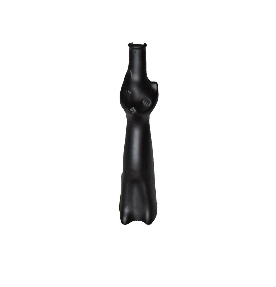 Happy Cat Mosel Riesling Wine 2009 Black Bottle Empty Retro Halloween Matte 13&Prime;