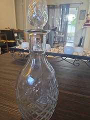 Vintage 1967 Diamond Cut Glass Decanter London Winery Limited Ontario Canada