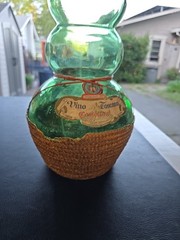 Vintage Giant 3L Green Glass Bessi Chianti Wine Bottle 30&Prime; Tall 1969 Vintage