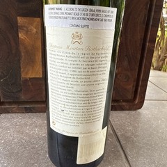Chateau Mouton Rothschild 2001 Wine Bottle EMPTY No Cork